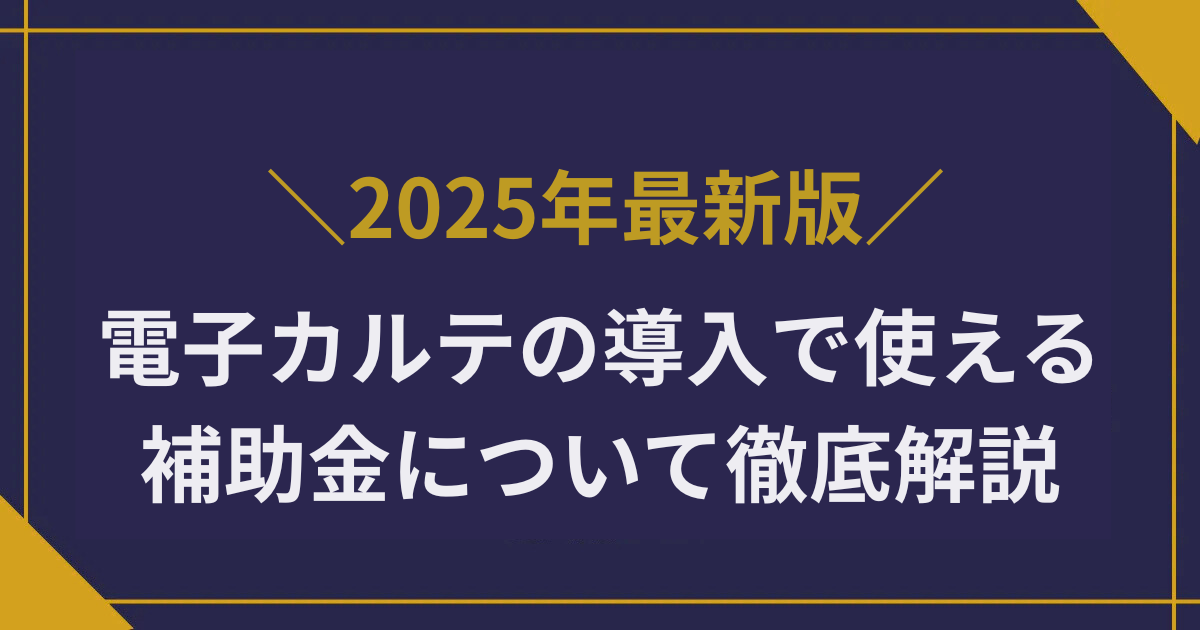 【2025年最新】電子カルテの導入で使える補助金について徹底解説