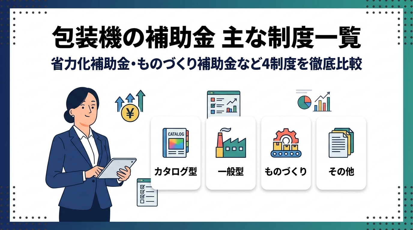 包装機の導入に使える補助金の種類と一覧