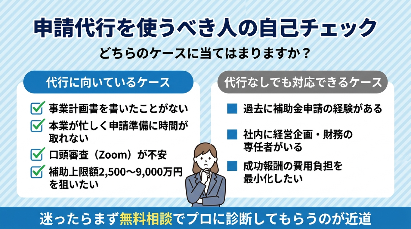 申請代行を使うべき人の自己チェック